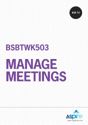 Picture of BSBTWK503 Manage meetings