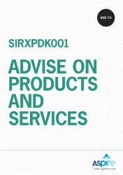 Picture of SIRXPDK001 Advise on products and services eBook