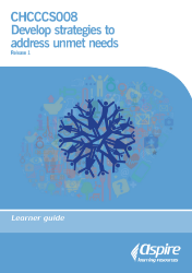 Picture of CHCCCS008 Develop strategies to address unmet needs eBook